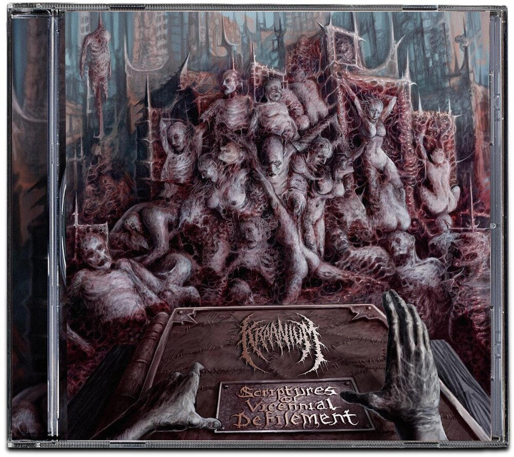 the album cover for Kraanium - Scriptures Of Vicennial Defilement