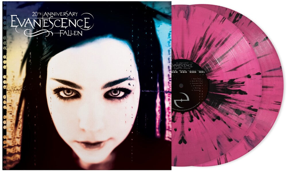 the album cover for Evanescence - Fallen: 20th Anniversary Deluxe Edition [Indie Exclusive limited Edition Pink & Black Marble 2LP]