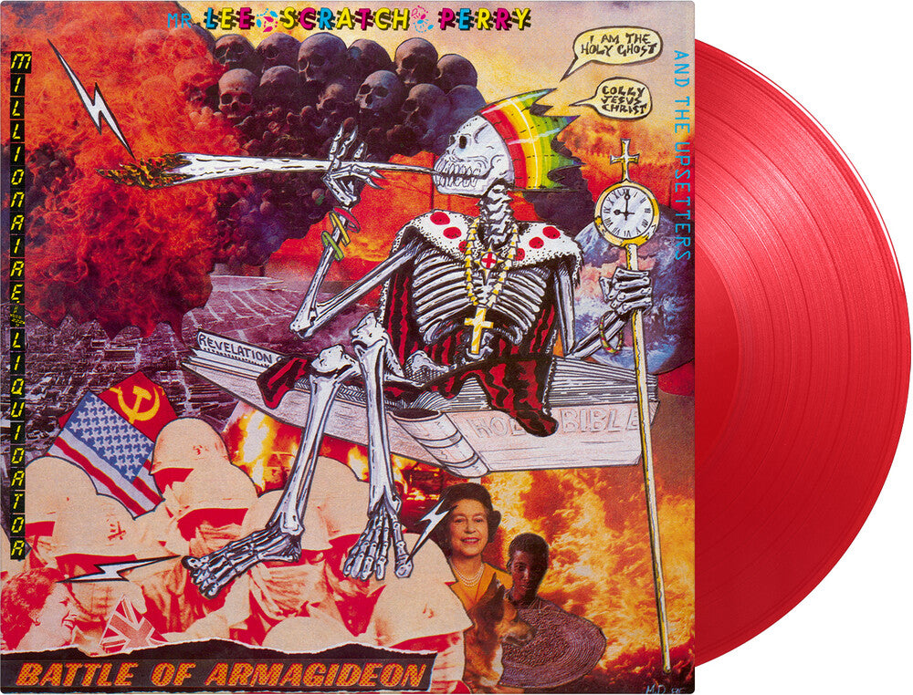 the album cover for Lee Perry  Scratch & The Upsetters - Battle Of Armagideon [Colored Vinyl] [Limited Edition] [180 Gram] (Red)