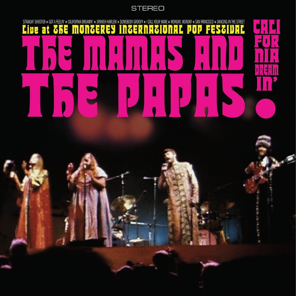 the album cover for The Mamas & The Papas - The Mamas & The Papas: Live At The Monterey International Pop Festival [RSD Black Friday 2023]