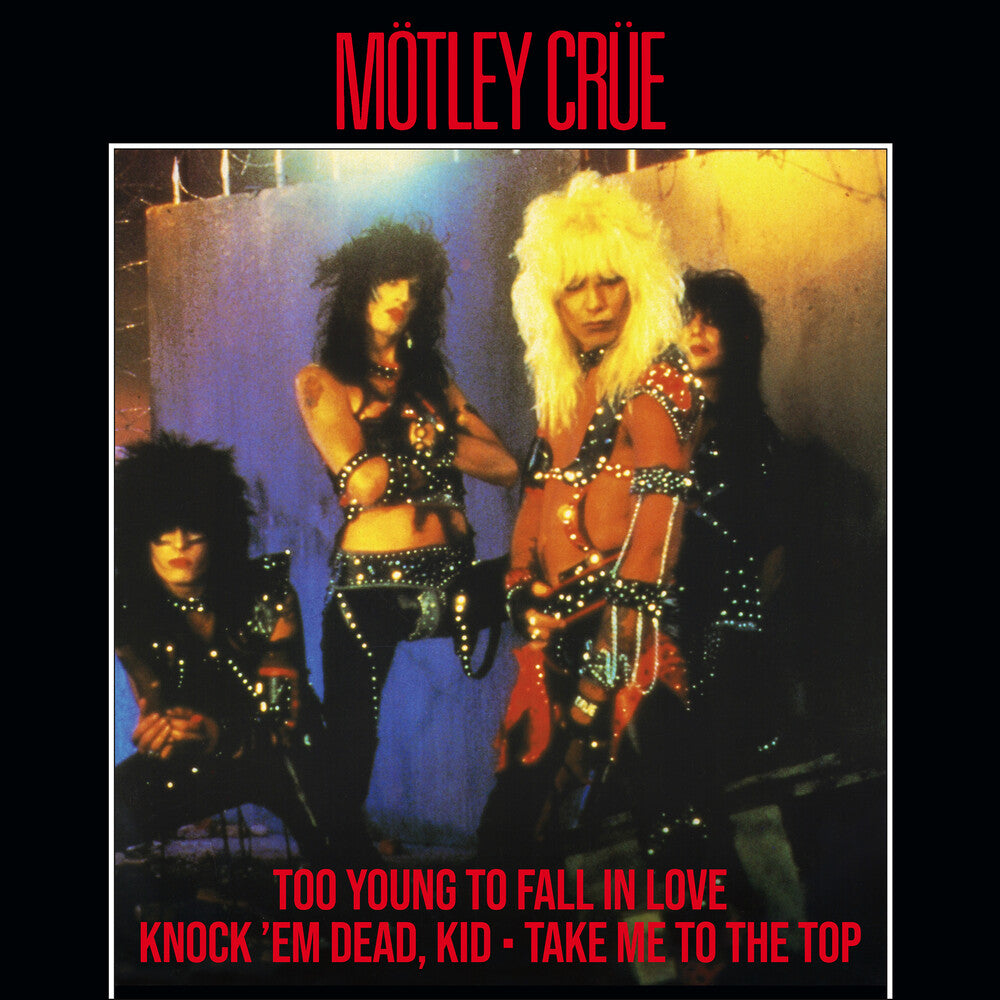 the album cover for Motley Crue - Too Young To Fall In Love EP [RSD Black Friday 2023]