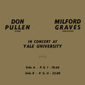 the album cover for Milford Graves  / Pullen,Don - In Concert At Yale University