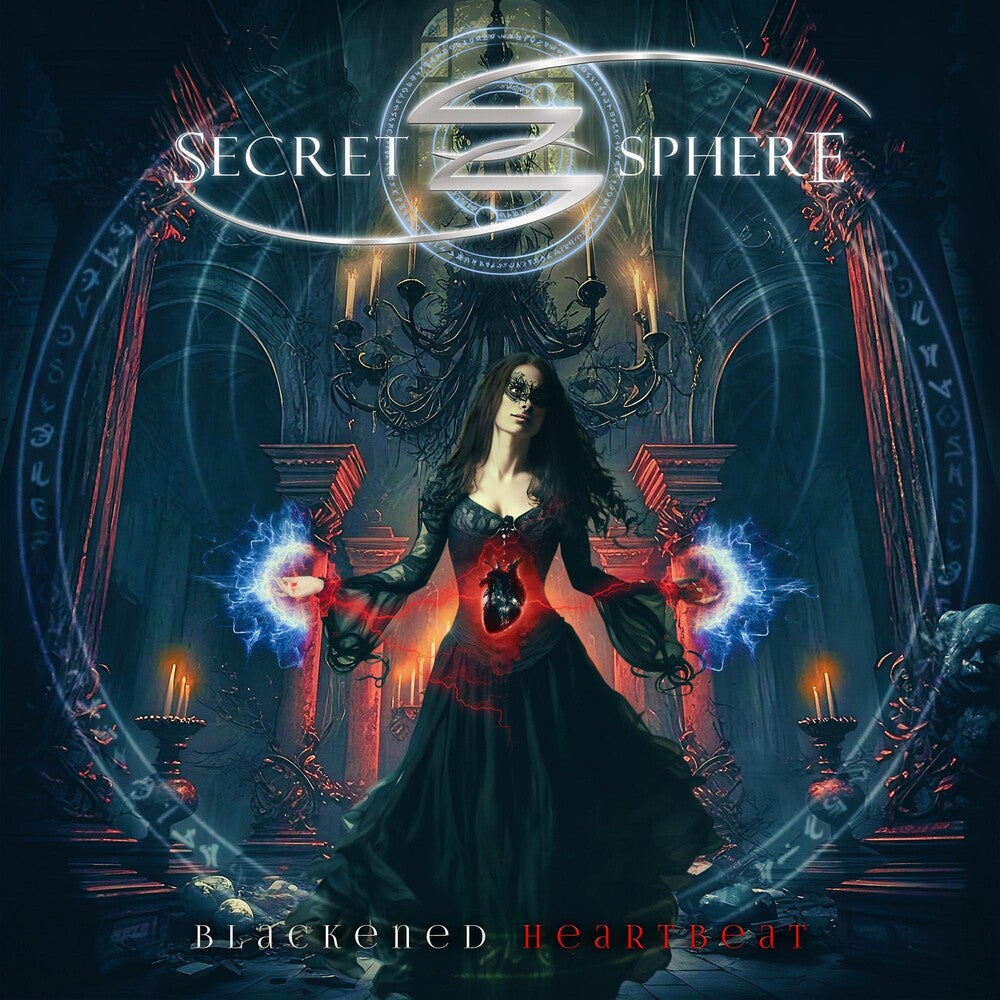 the album cover for Secret Sphere - Blackened Heartbeat