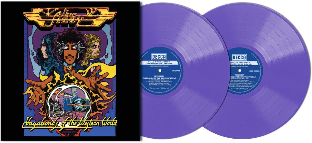 the album cover for Thin Lizzy - Vagabonds Of The Western World [Deluxe Purple 2 LP]