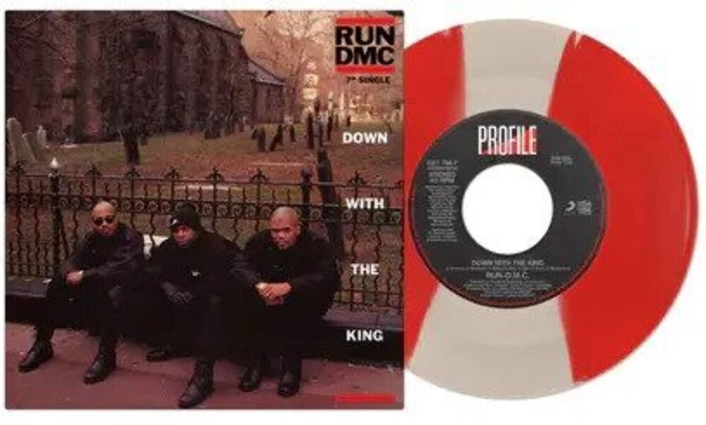 the album cover for Run-Dmc - Down With The King / Come On Everybody [Clear Vinyl]