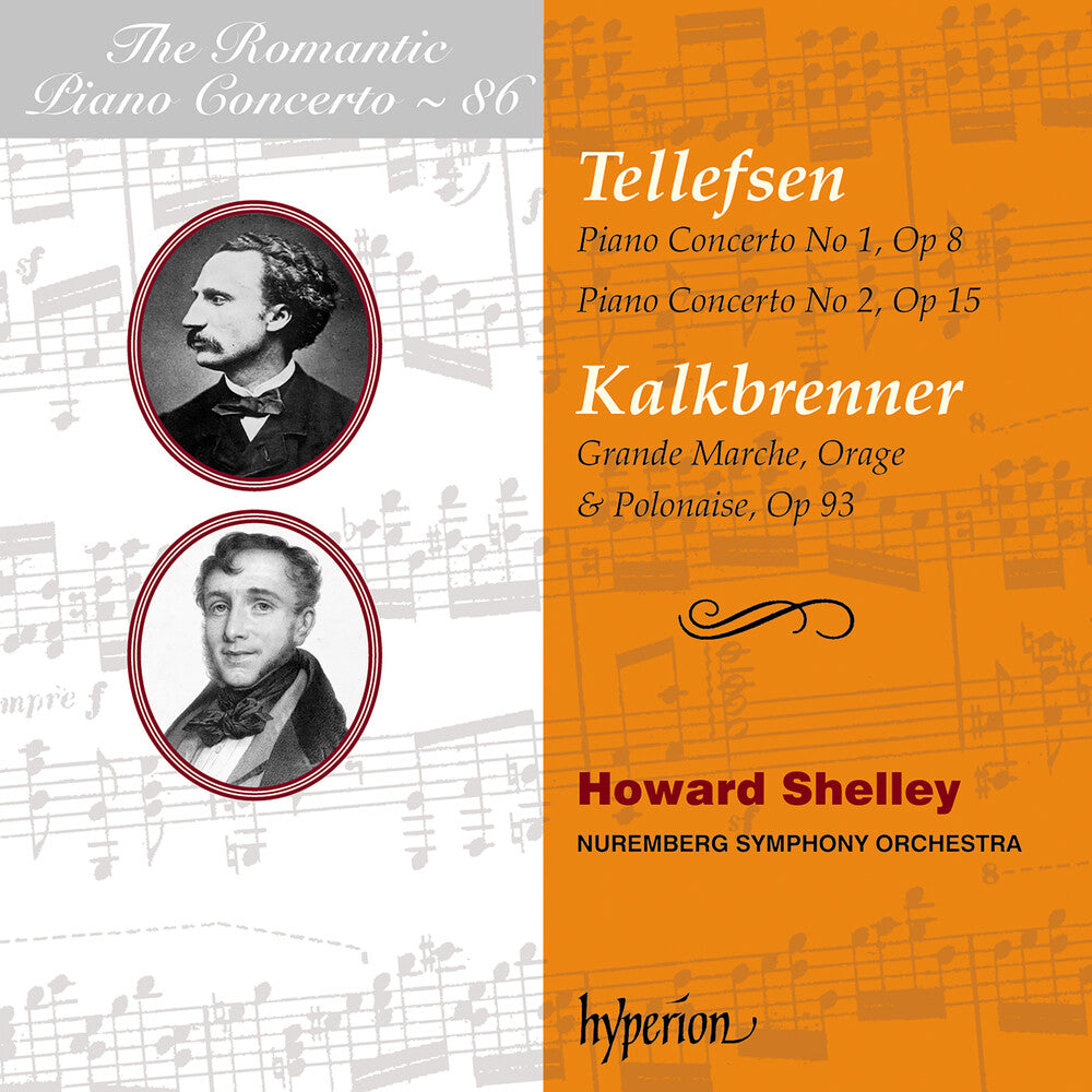 the album cover for Howard Shelley - Tellefsen & Kalkbrenner: Piano Concertos