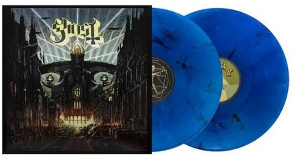 the album cover for Ghost - Meliora/Popestar (Blue) [Colored Vinyl] [Limited Edition] (Smok)