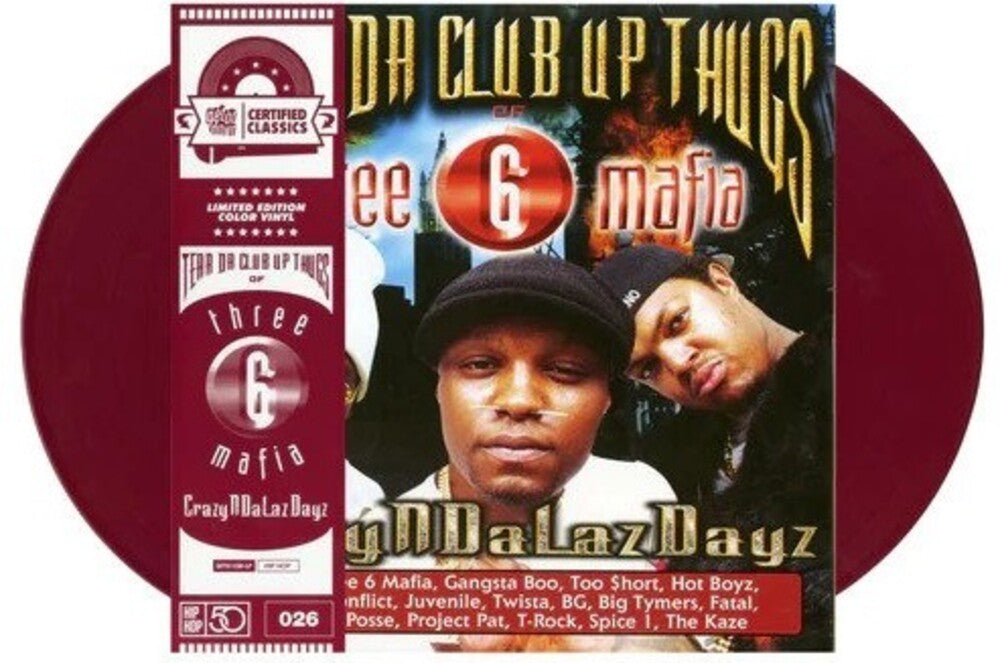the album cover for Tear Da Club Up Thugs of Three 6 Mafia - Crazyndalazdayz [Colored Vinyl] [Limited Edition] (Red)