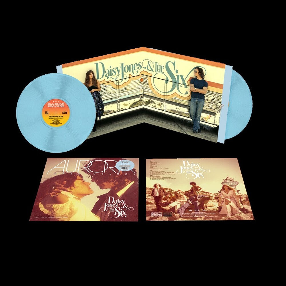 the album cover for Daisy Jones & The Six - Aurora [Super Deluxe Edition Baby Blue 2LP]