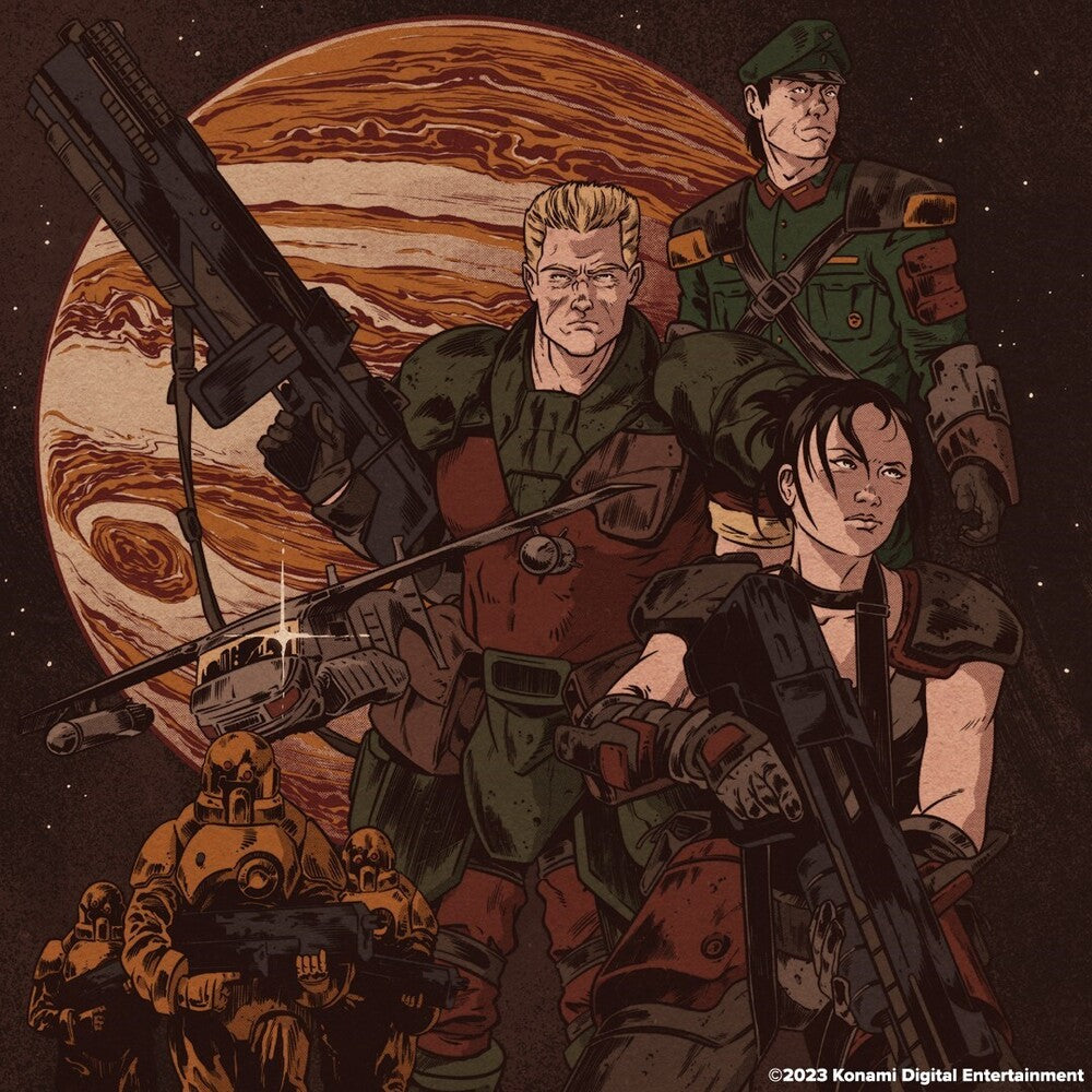 the album cover for Konami Kukeiha Club (Colv) (Ylw) - Contra: Shattered Soldier - O.S.T. [Colored Vinyl] (Ylw)