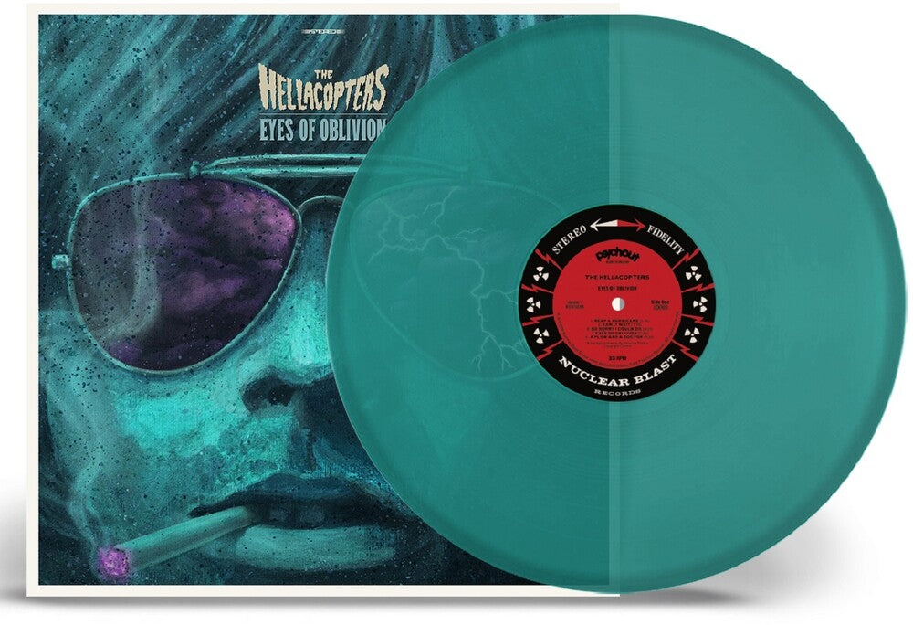 the album cover for The Hellacopters - Eyes Of Oblivion - Petrol [Colored Vinyl] (Gate)