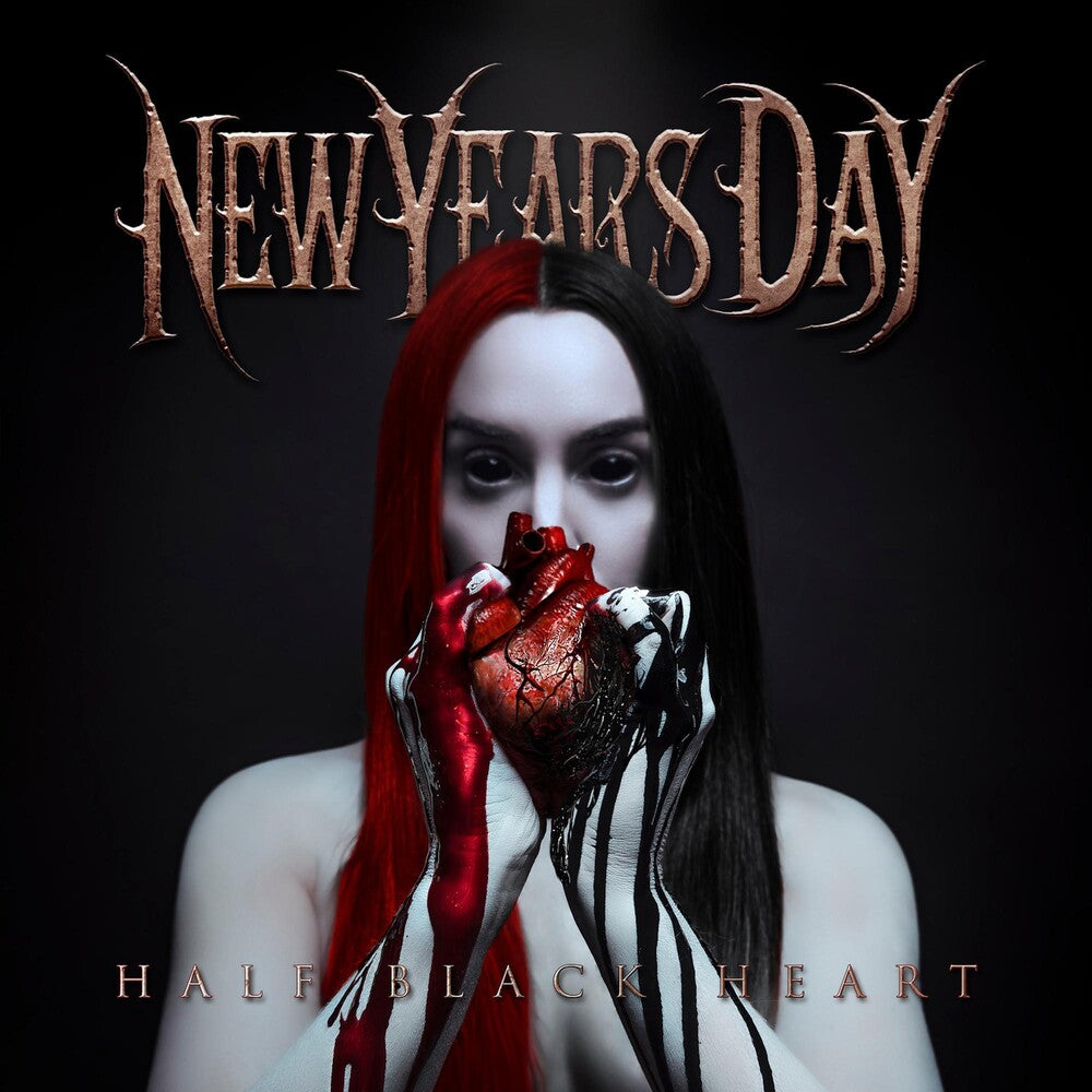 the album cover for New Years Day - Half Black Heart