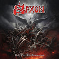 the album cover for Saxon - Hell Fire And Damnation