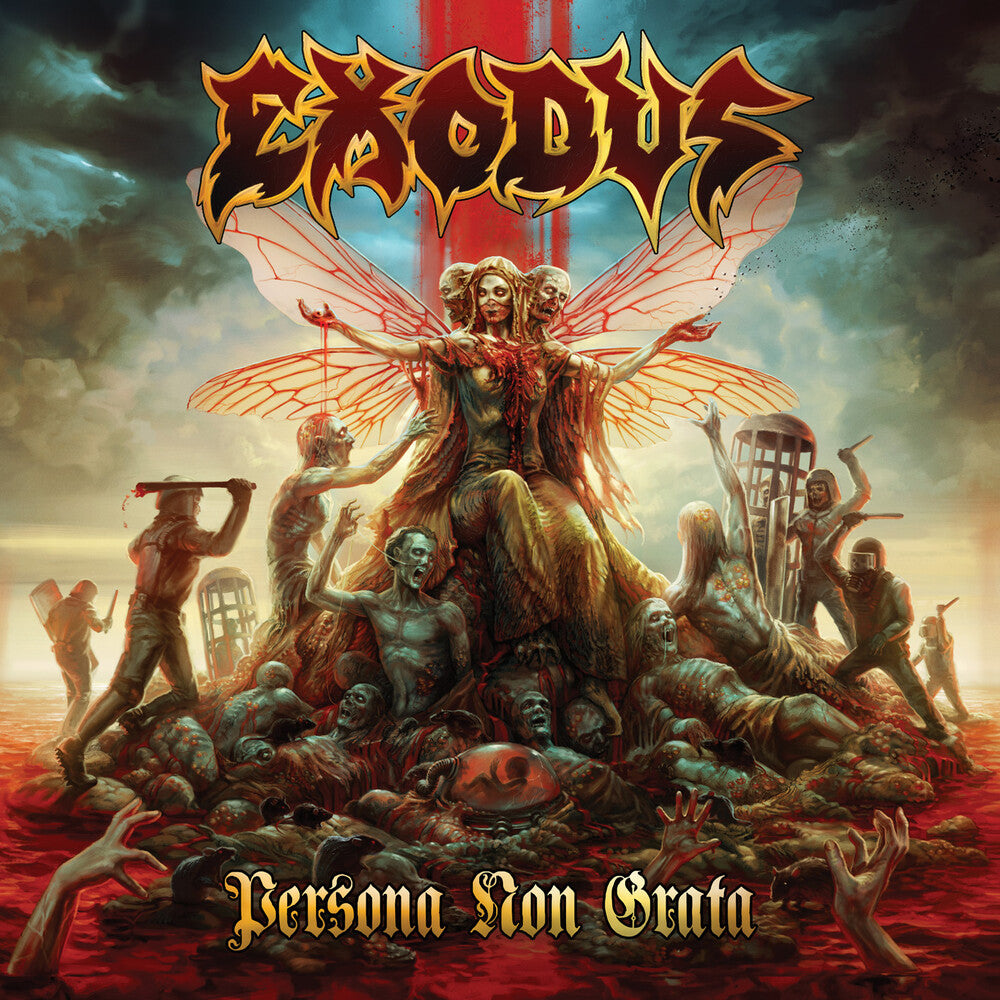 the album cover for Exodus - Persona Non Grata - Clear Gold Black Turquoise