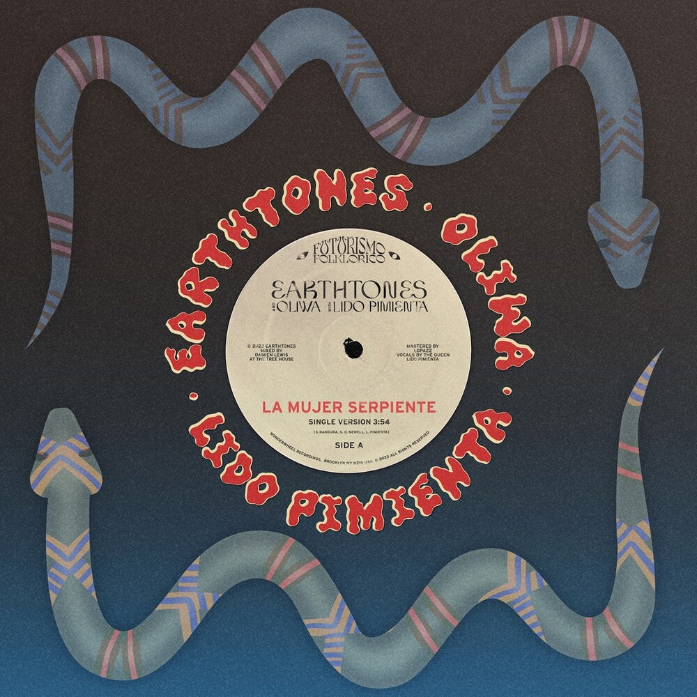 the album cover for Earthtones - La Mujer Serpiente B/W Selam