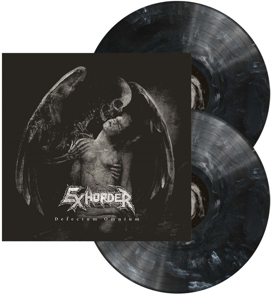 the album cover for Exhorder - Defectum Omnium - Black White Marbled (Blk) [Colored Vinyl]
