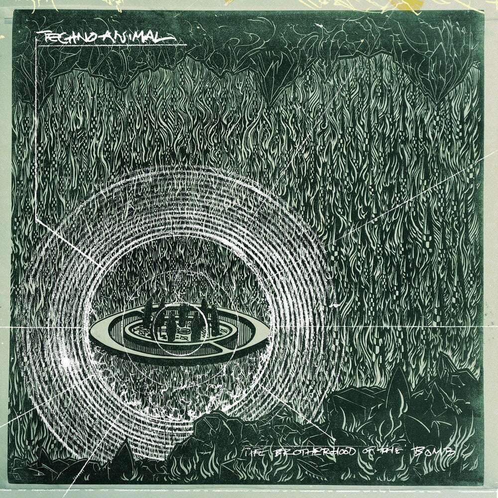 the album cover for Techno Animal - The Brotherhood of the Bomb: Reissue [Forest Green / Blood Red Combo 2LP]