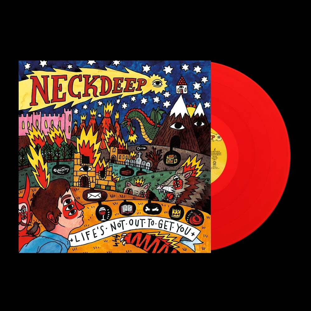 the album cover for Neck Deep - Life's Not Out To Get You - Blood Red [Colored Vinyl] (Red)