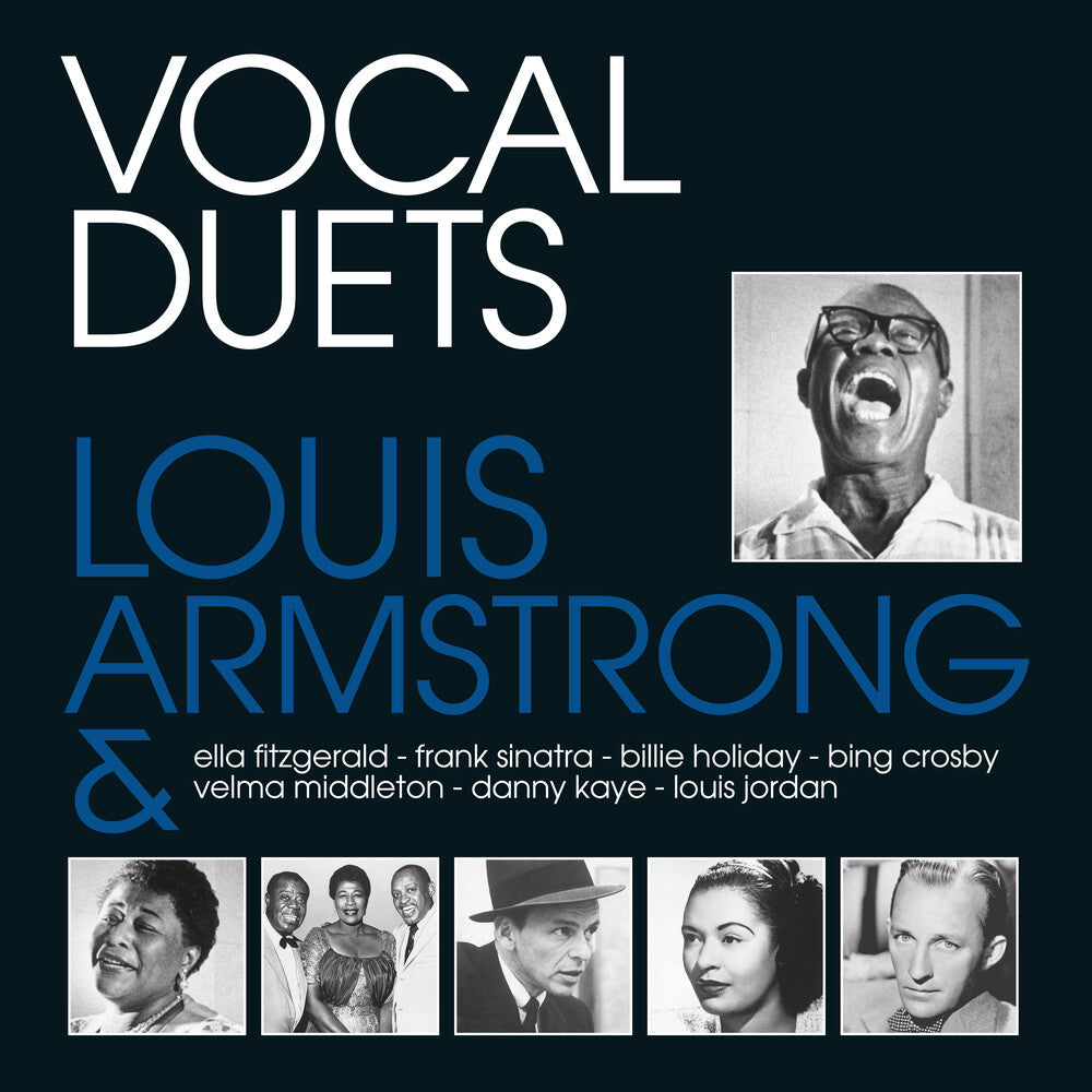 the album cover for Louis Armstrong - Vocal Duets - Ltd 18gm Blue Vinyl (Blue) [Colored Vinyl]