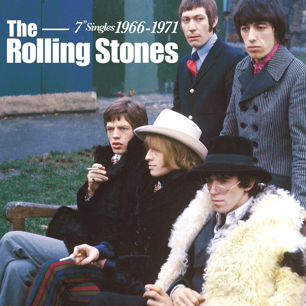 the album cover for The Rolling Stones - The Rolling Stones Singles 1966-1971 [Limited Edition 18x7in Single Box Set]