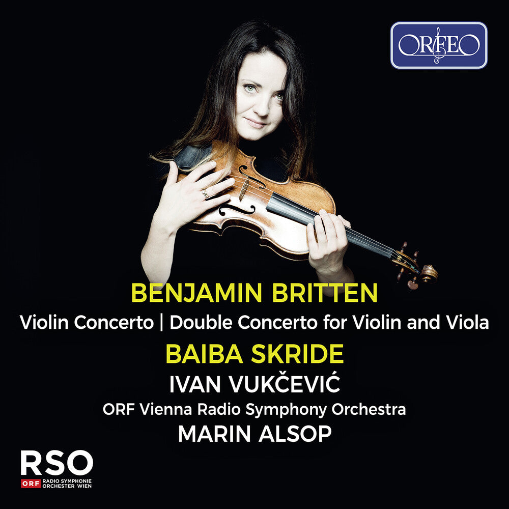 the album cover for Britten / Skride / Orf Vienna Radio Symphony Orch - Baiba Skride Plays Benjamin Britten