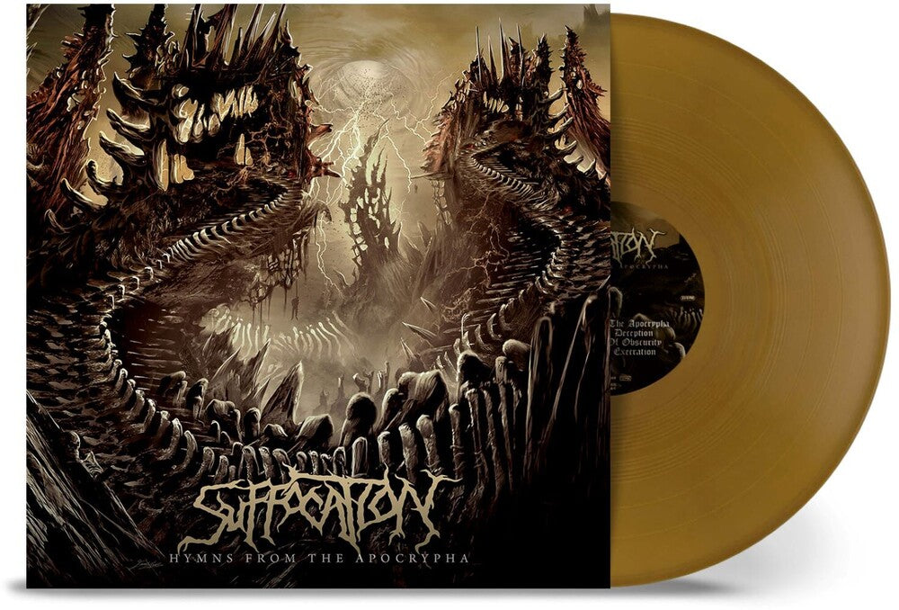 the album cover for Suffocation - Hymns From The Apocrypha - Gold [Colored Vinyl] (Gol)