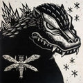 the album cover for Michiru Oshima  (Uk) - Godzilla Vs Megagurius - O.S.T. (Uk)
