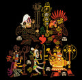 the album cover for Maya & The Three - O.S.T. (Colv) (Gate) - Maya & The Three - O.S.T. [Colored Vinyl] (Gate)