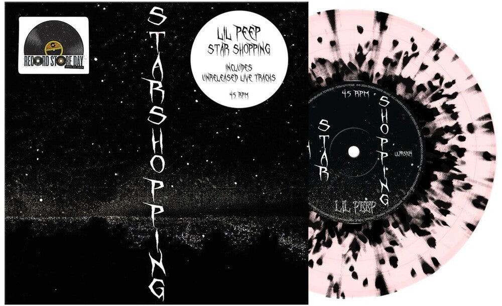 the album cover for Lil Peep - Star Shopping (Blk) [Clear Vinyl] (Pnk) [Record Store Day] (Spla) 