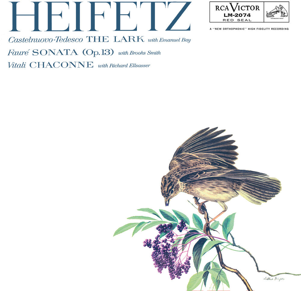 the album cover for Jascha Heifetz - Lark [180 Gram]