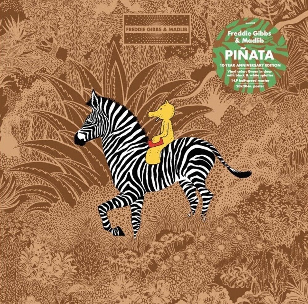 the album cover for Freddie Gibbs  & Madlib - Pinata 10 Year Anniversary Edition (Blk) [Clear Vinyl]