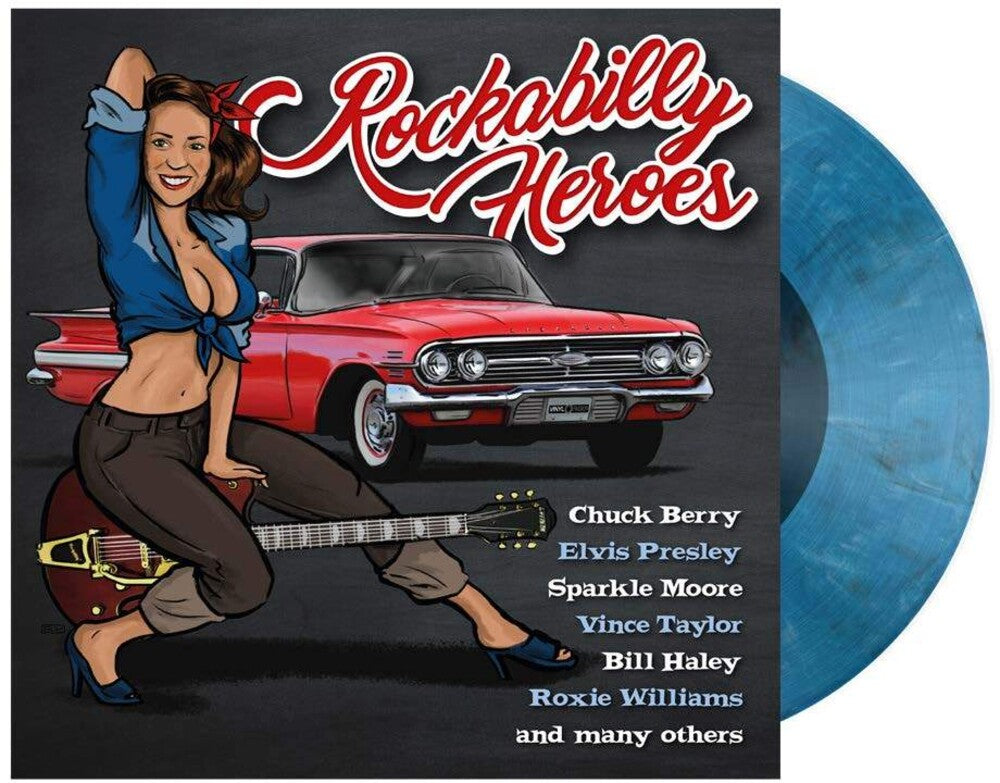 the album cover for Rockabilly Heroes / Various (Blue) (Colv) (Ogv) - Rockabilly Heroes / Various (Rsd) (Blue) [Colored Vinyl] 