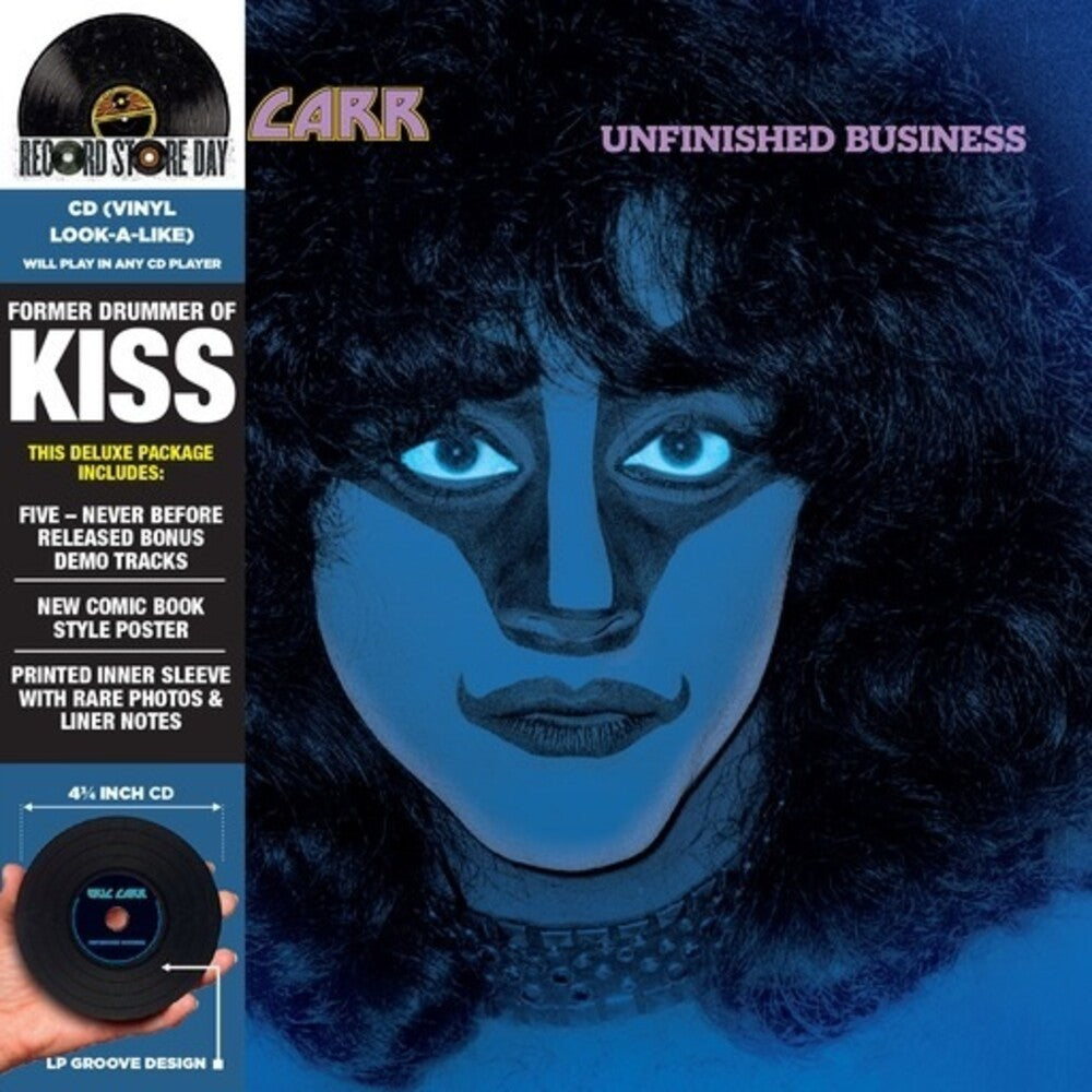 the album cover for Eric Carr from KISS - Unfinished Business: Deluxe Editon Cd (Rsd) [Record Store Day] 