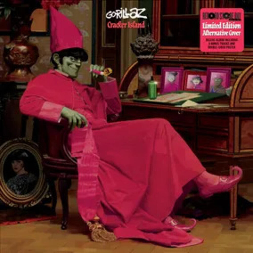 the album cover for Gorillaz - Cracker Island [Colored Vinyl] [Deluxe] (Mgta) (Pnk) [Record Store Day] 