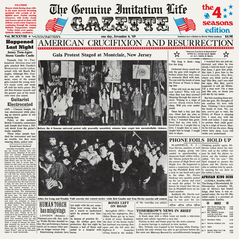 the album cover for Frankie Valli  & The Four Seasons - Genuine Imitation Life Gazette (Ofgv) [Record Store Day] 