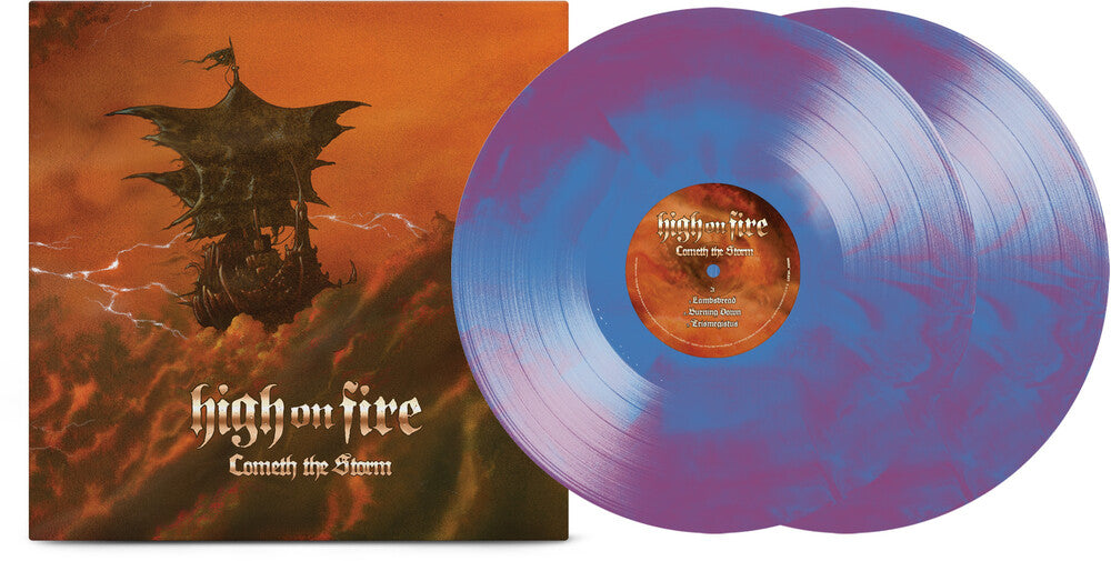 the album cover for High On Fire - Cometh The Storm (Blue) [Colored Vinyl] (Gate) [Limited Edition] [180 Gram]