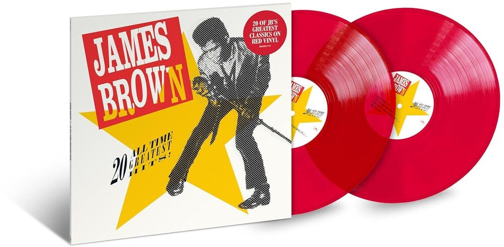 the album cover for James Brown - 20 All-Time Greatest Hits [Colored Vinyl] (Red)