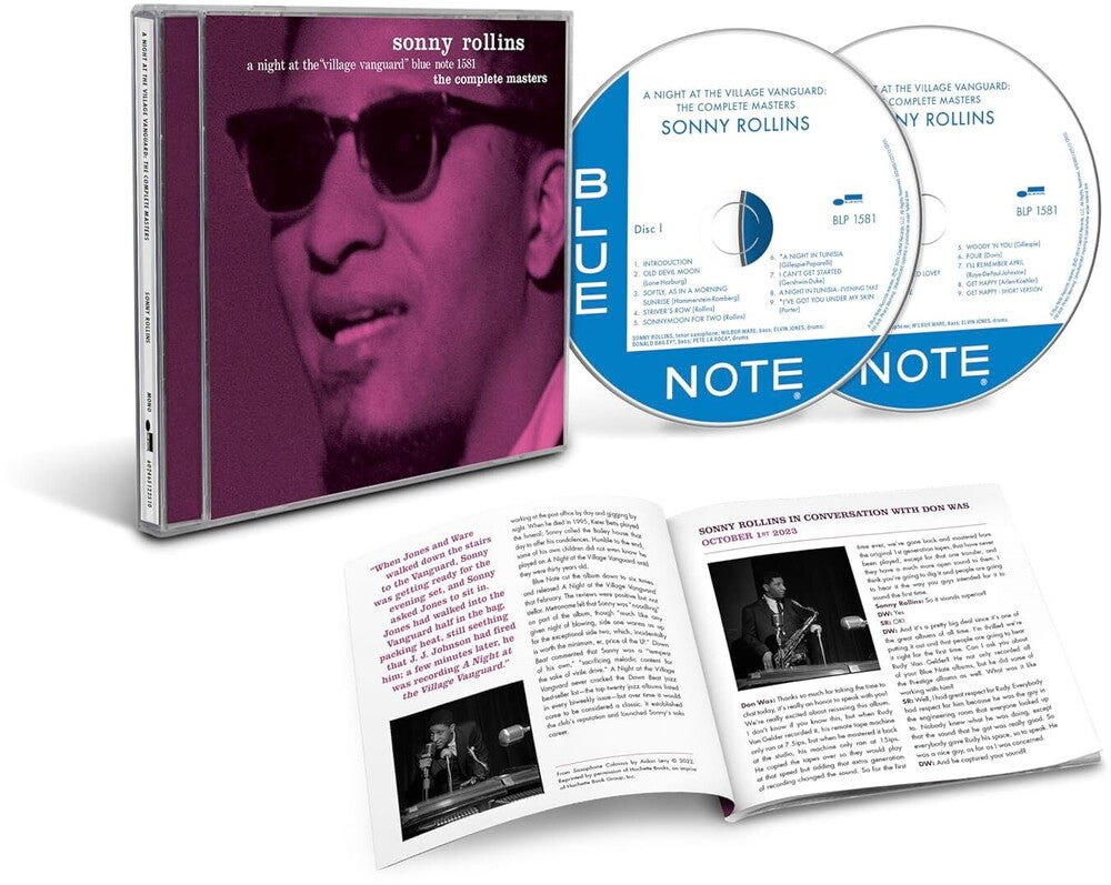 the album cover for Sonny Rollins - Night At The Village Vanguard: The Complete Master