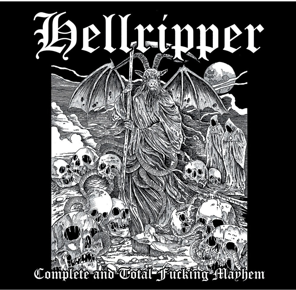 the album cover for Hellripper - Complete & Total Fucking Mayhem