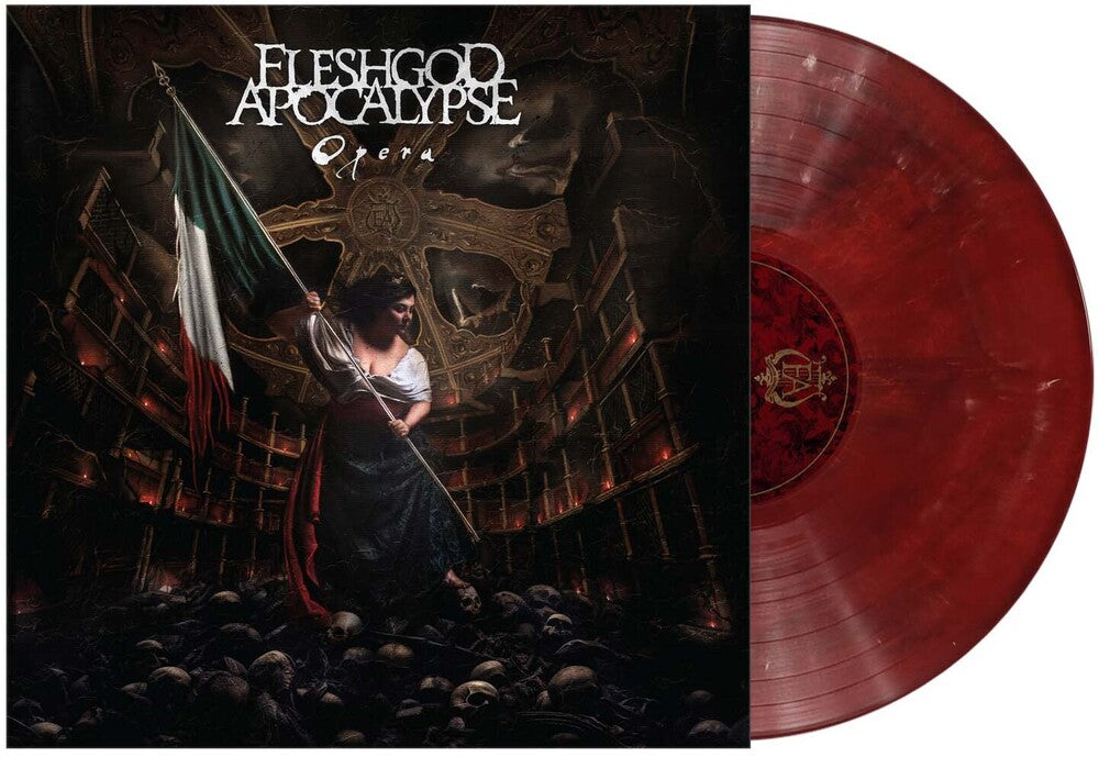 the album cover for Fleshgod Apocalypse - Opera - Red Marble [Colored Vinyl] (Red)