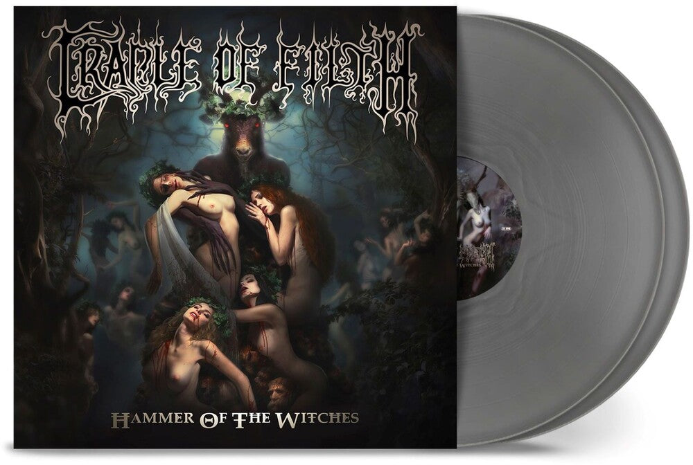 the album cover for Cradle Of Filth - Hammer Of The Witches - Silver [Colored Vinyl] (Gate) (Slv)