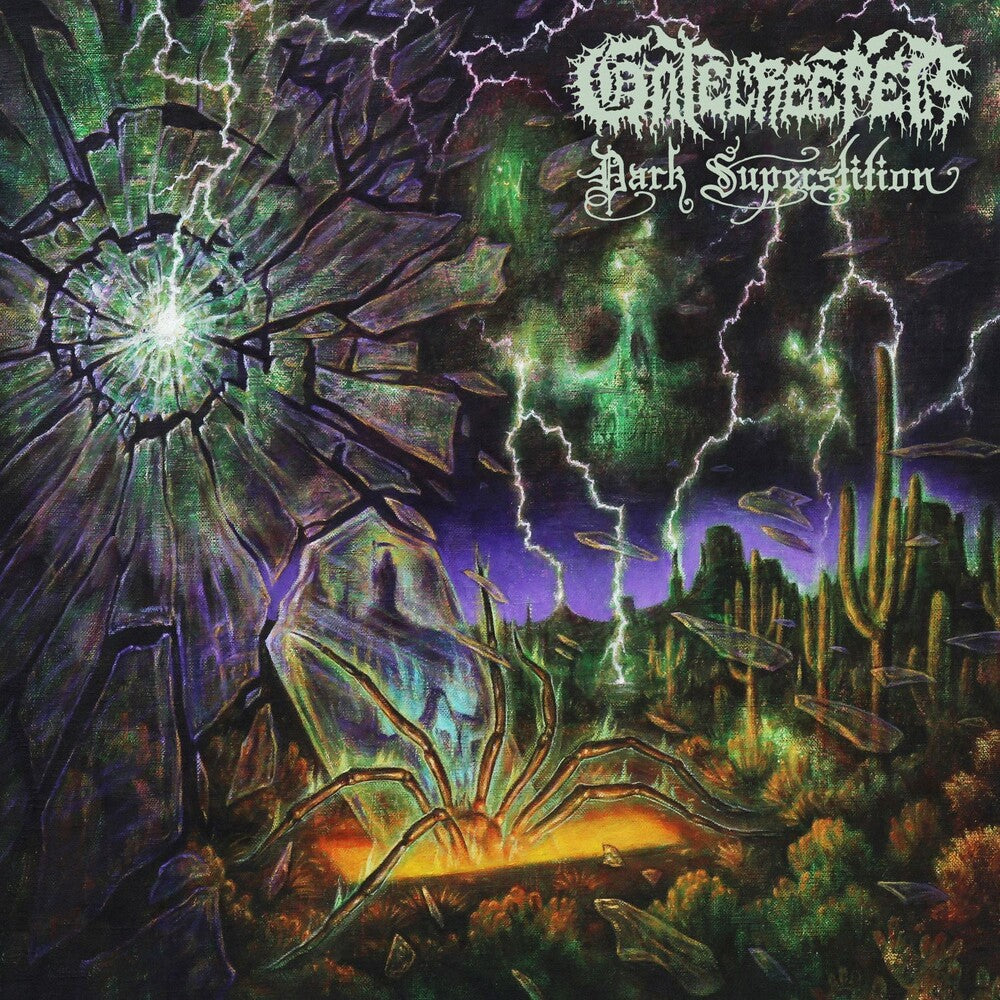 the album cover for Gatecreeper - Dark Superstition