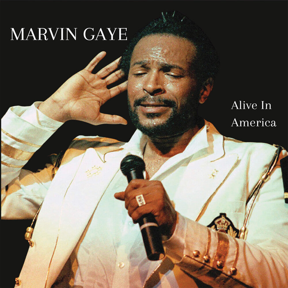 the album cover for Marvin Gaye - Alive In America [Colored Vinyl] (Gol) [Limited Edition] [Remastered]