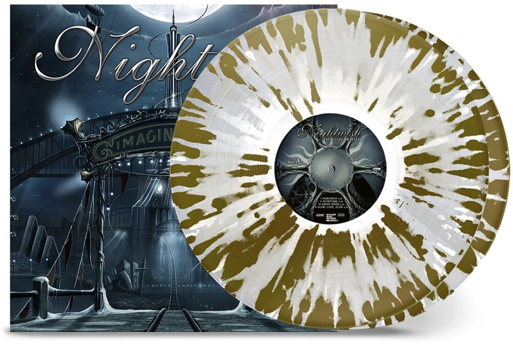 the album cover for Nightwish - Imaginaerum - Clear Gold White Splatter [Colored Vinyl]