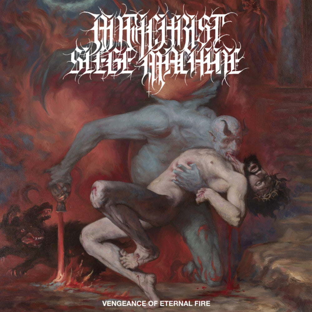 the album cover for Antichrist Siege Machine - Vengeance Of Eternal Fire (Blk) [Clear Vinyl] [Limited Edition]