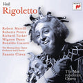 the album cover for Verdi / Cleva / Peters / Merrill / Tucker - Rigoletto (Metropolitan Opera)