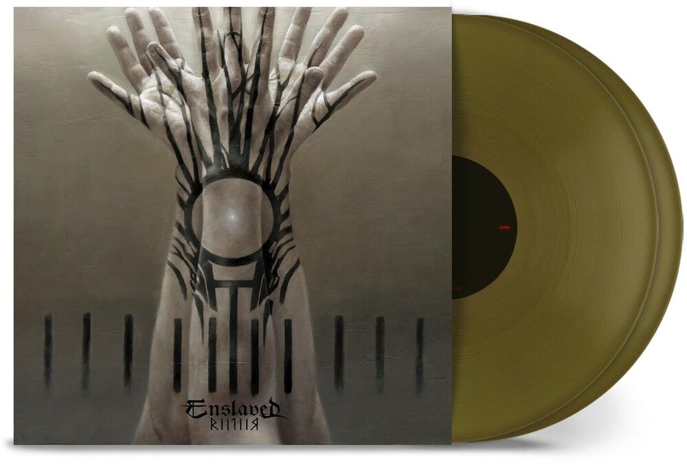 the album cover for Enslaved - Riitiir - Gold [Colored Vinyl] (Gate)