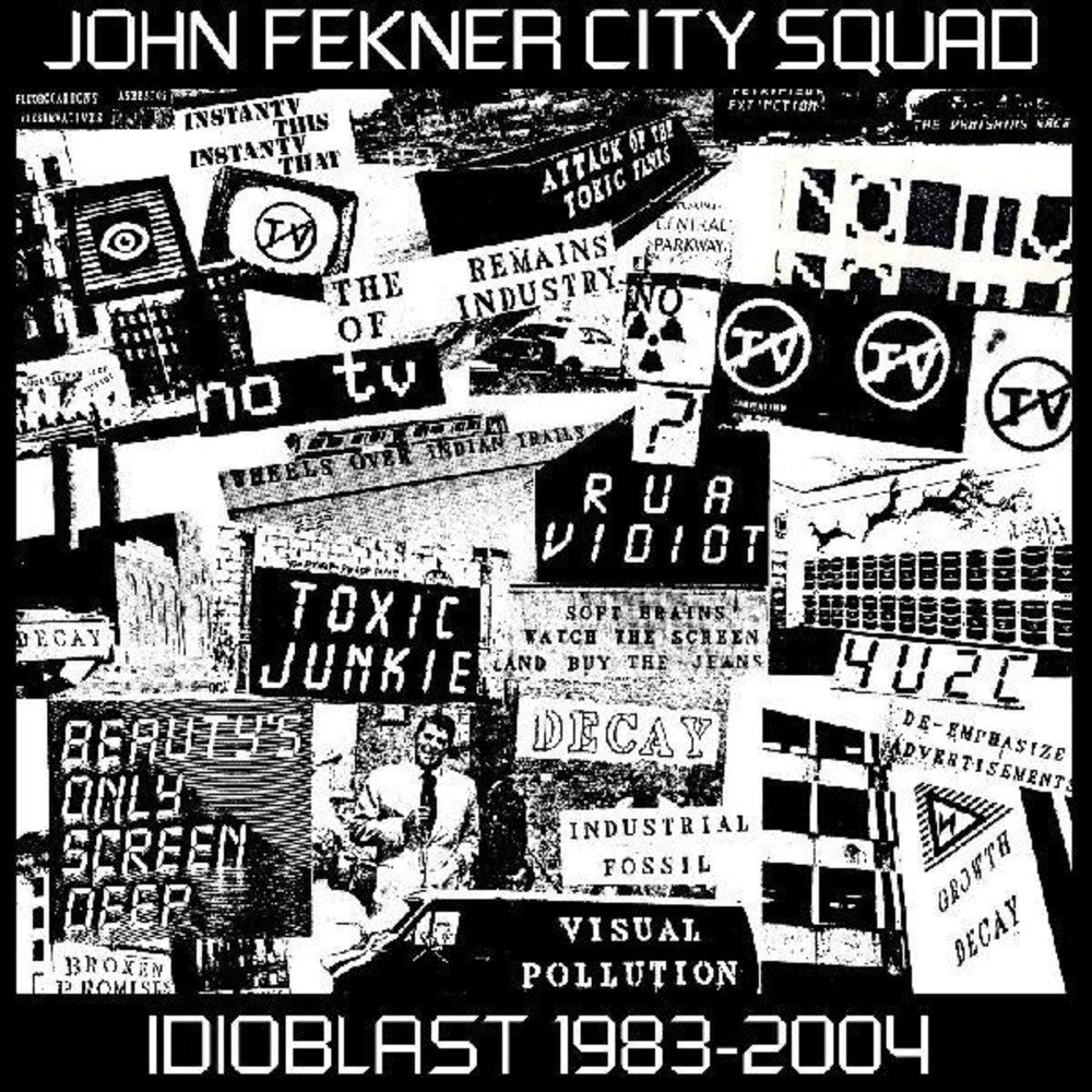 the album cover for John Fekner - Idioblast 1983-2004