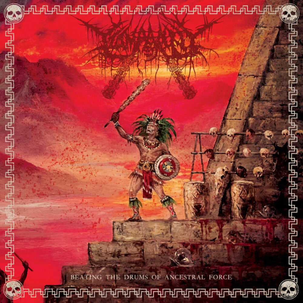 the album cover for Tzompantli - Beating The Drums Of Ancestral Force [Colored Vinyl] [Limited Edition]