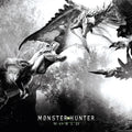 the album cover for Capcom Sound Team (Blue) (Colv) (Ylw) - Monster Hunter: World - O.S.T. (Blue) [Colored Vinyl] (Ylw)